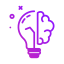 creativity icon with lightbulb