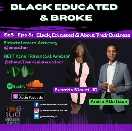 Black Educated and Broke Podcast Interview Artwork